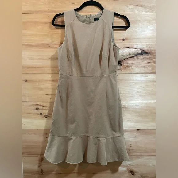 J. Crew Tan Stretchy Dress Size 4P. - Picture 6 of 10